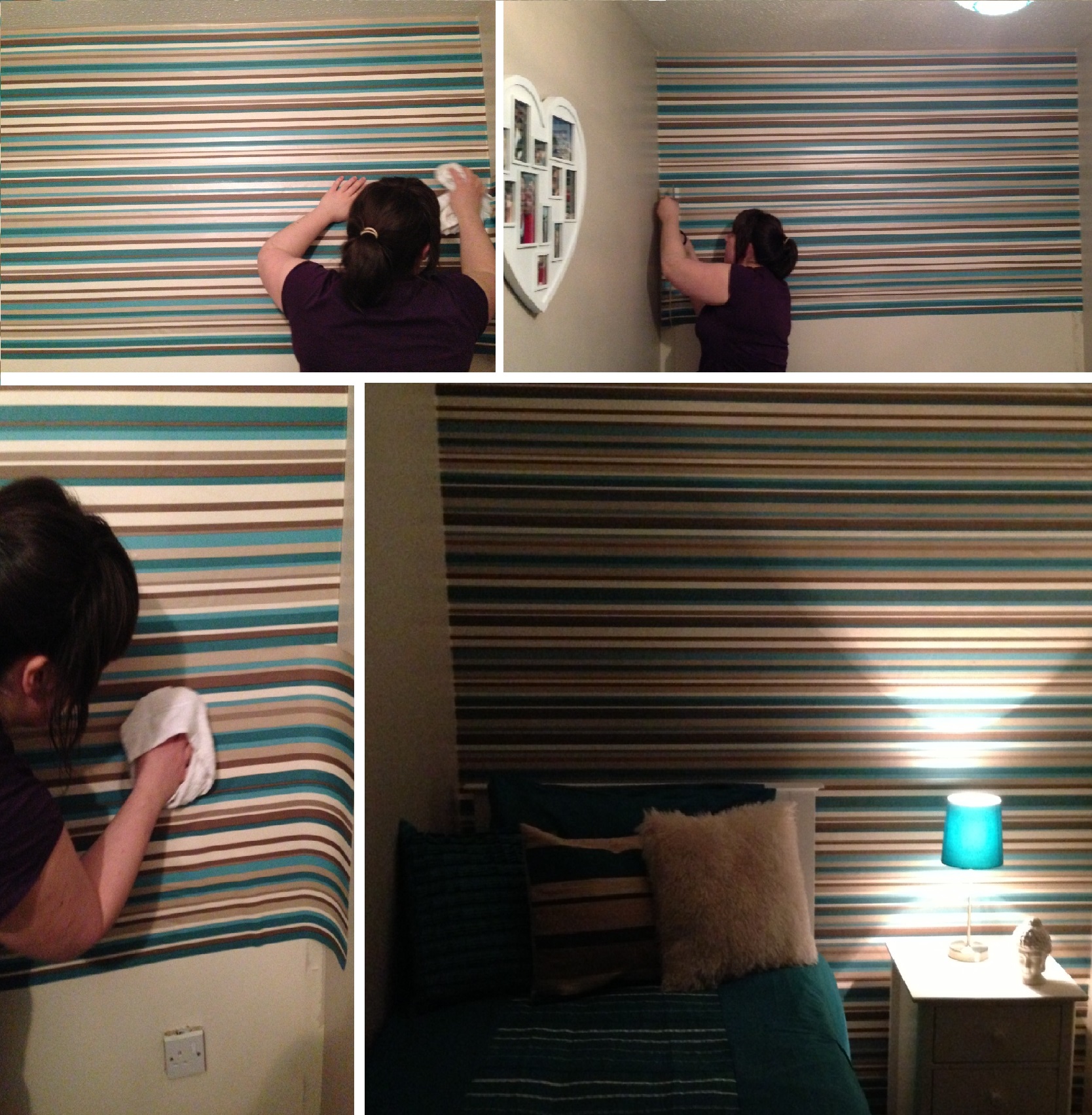 It was the first time we had ever hung wallpaper horizontally ...